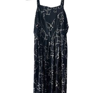 Creative Genius sz large navy white womens midi jumper